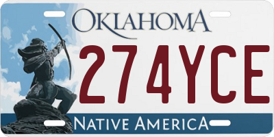 OK license plate 274YCE