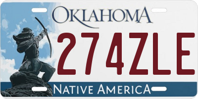 OK license plate 274ZLE