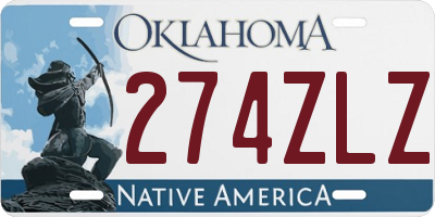 OK license plate 274ZLZ