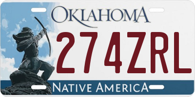 OK license plate 274ZRL