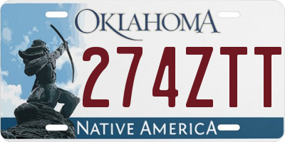 OK license plate 274ZTT