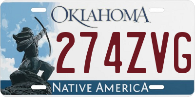 OK license plate 274ZVG