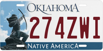 OK license plate 274ZWI