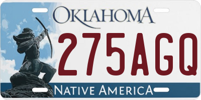 OK license plate 275AGQ