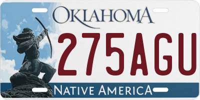 OK license plate 275AGU