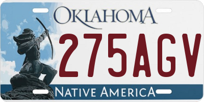 OK license plate 275AGV