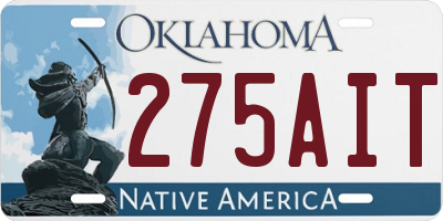 OK license plate 275AIT