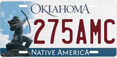 OK license plate 275AMC