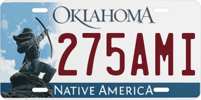 OK license plate 275AMI
