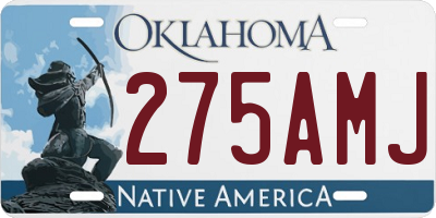 OK license plate 275AMJ