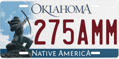 OK license plate 275AMM