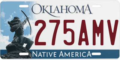 OK license plate 275AMV