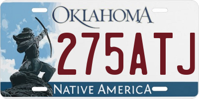 OK license plate 275ATJ