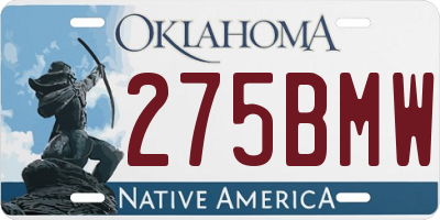 OK license plate 275BMW