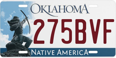 OK license plate 275BVF