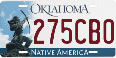 OK license plate 275CBO