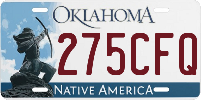 OK license plate 275CFQ