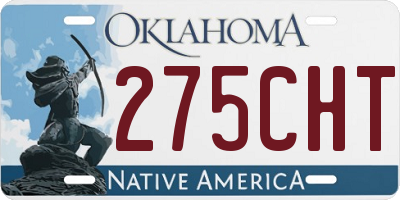 OK license plate 275CHT
