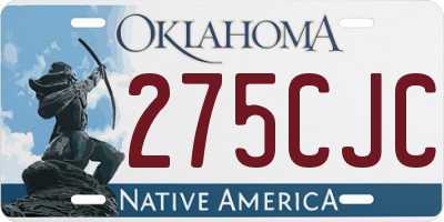 OK license plate 275CJC