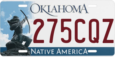 OK license plate 275CQZ