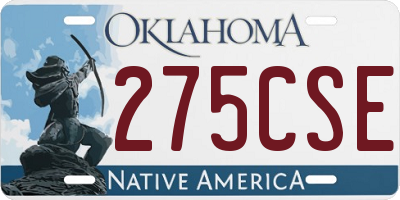 OK license plate 275CSE