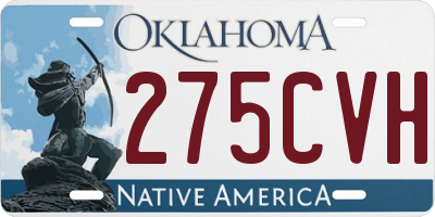 OK license plate 275CVH