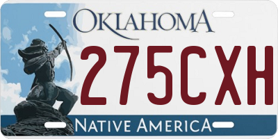 OK license plate 275CXH