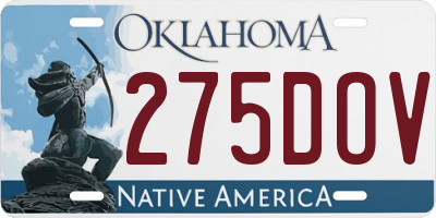 OK license plate 275DOV