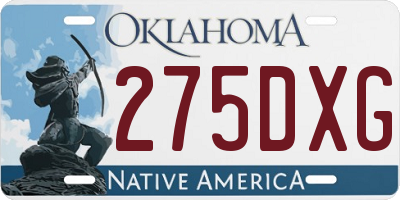 OK license plate 275DXG