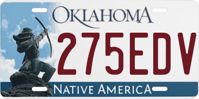 OK license plate 275EDV