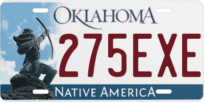 OK license plate 275EXE