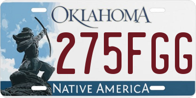 OK license plate 275FGG