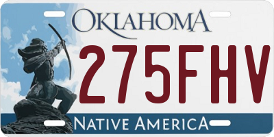 OK license plate 275FHV