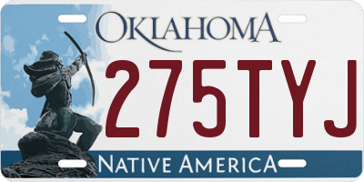OK license plate 275TYJ