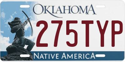 OK license plate 275TYP