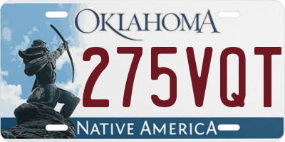 OK license plate 275VQT