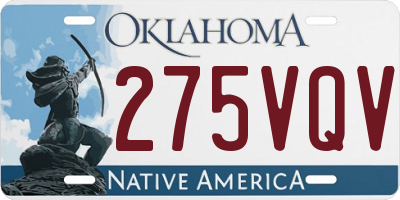 OK license plate 275VQV
