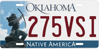 OK license plate 275VSI