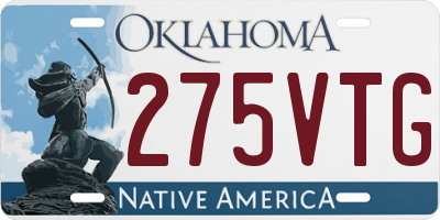 OK license plate 275VTG