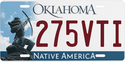 OK license plate 275VTI