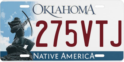 OK license plate 275VTJ