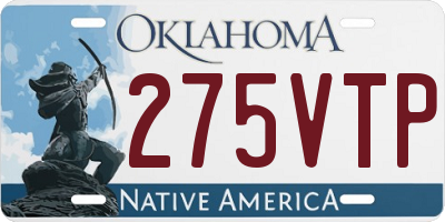 OK license plate 275VTP