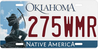 OK license plate 275WMR