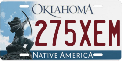 OK license plate 275XEM