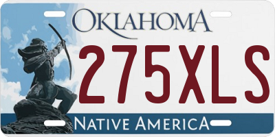 OK license plate 275XLS