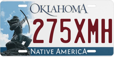 OK license plate 275XMH