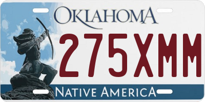 OK license plate 275XMM