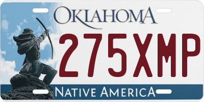 OK license plate 275XMP