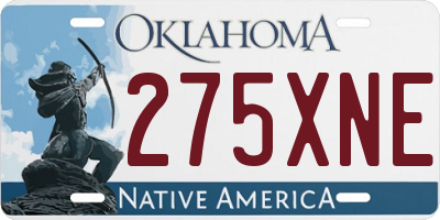 OK license plate 275XNE