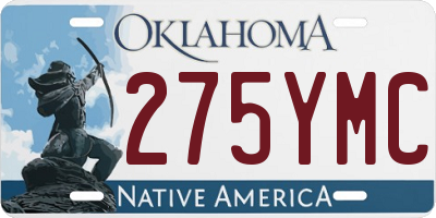 OK license plate 275YMC